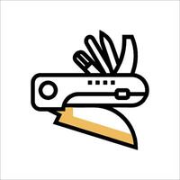 A knife and a knife sharpener icon vector