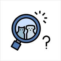 Magnifying glass icon vector
