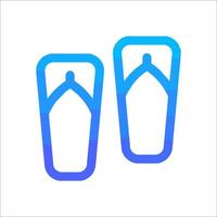 Two flip flops on a white background vector