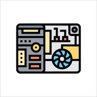 Computer hardware icon illustration vector