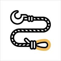 A rope and a wrench icon vector