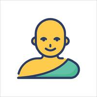 A man with a beard and a smile on his face vector