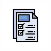 A document with a check mark on it vector