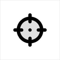 A crosshair icon on a white background vector