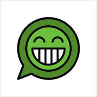 A smiley face with a green smiley face vector