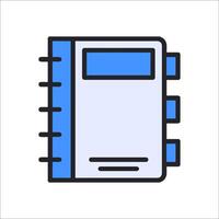 A notebook icon on a white background vector