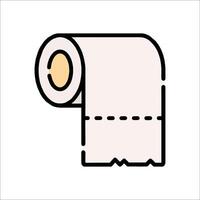 A toilet paper roll icon on a white background vector