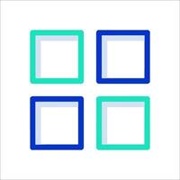 Four squares with different colors on them vector