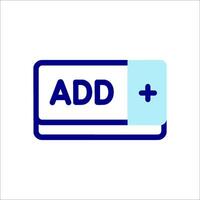 Add button icon on white background vector