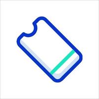 A blue and green rectangle with a white background vector