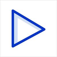 A blue play button with a white background vector