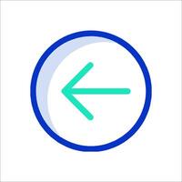 A blue and green arrow pointing in a circle vector