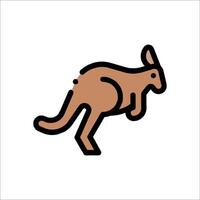 A kangaroo icon in a line style vector