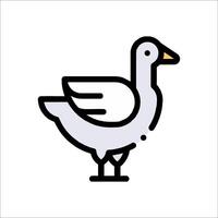 A white goose icon on a white background vector