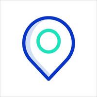 A location marker with a circle in the center vector
