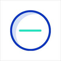 A blue and green circle with an arrow pointing to the left vector