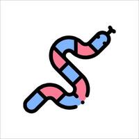 A snake is drawn in a line on a white background vector