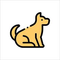 A dog icon on a white background vector