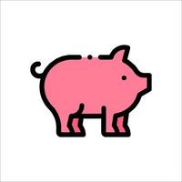 Pig icon on white background vector