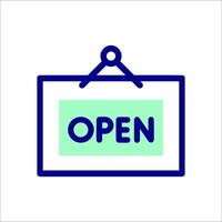 Open sign on a white background vector