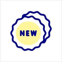 A new logo with a blue and yellow circle vector