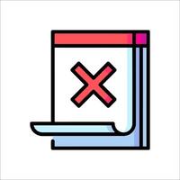 A book with an x on it and a red cross vector