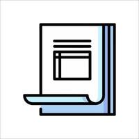 A book icon on a white background vector