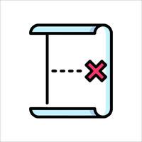 A book with an x on it vector