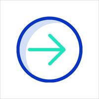 A blue and green arrow pointing in a circle vector