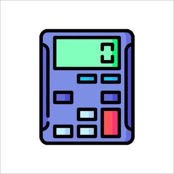 A calculator icon on a white background vector