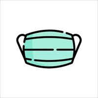 A medical mask icon on a white background vector