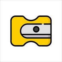 A yellow and black clip on a white background vector