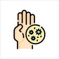 A hand holding a cookie with a blue and green design vector