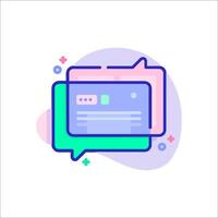 A chat box with a message icon vector