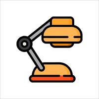 A lamp with a handle and a light bulb vector