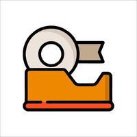 A tape dispenser with a roll of tape on it vector