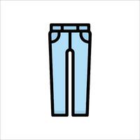 A pair of blue jeans icon on a white background vector