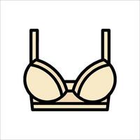A bra top icon on a white background vector