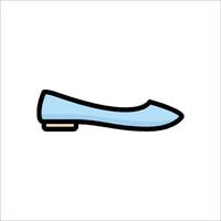 A blue shoe icon on a white background vector