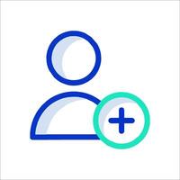 A person with a plus sign on their head vector