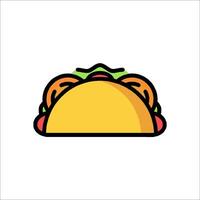 Taco icon illustration vector