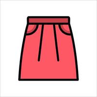 A skirt icon in a flat style vector