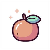 An orange with a star on it vector