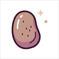 A potato icon with a star on it vector