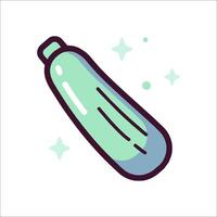 A green cucumber icon on a white background vector
