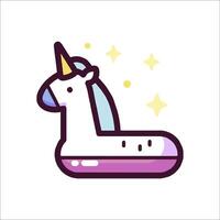 A unicorn float with a star on it vector