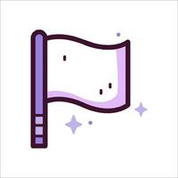 A purple flag with stars on it vector