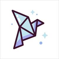 A bird with a paper origami design vector
