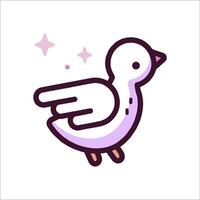 A cute little bird with a star on its head vector