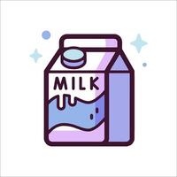 A milk carton with a blue liquid inside vector